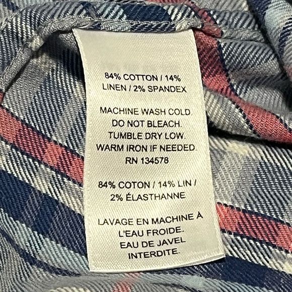 (Sold)VINEYARD VINES NWT Mens Slim Longshore Flannel Button Down Shirt, L - Picture 7 of 8